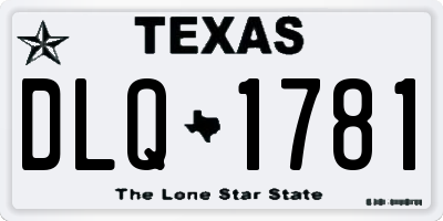 TX license plate DLQ1781