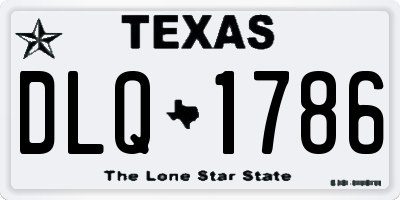 TX license plate DLQ1786