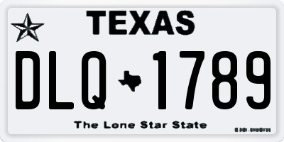 TX license plate DLQ1789
