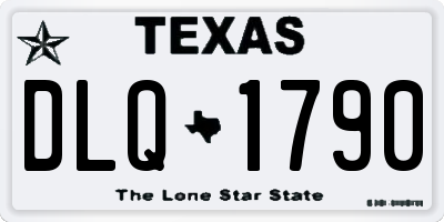 TX license plate DLQ1790