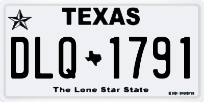 TX license plate DLQ1791