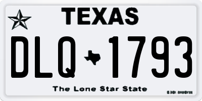 TX license plate DLQ1793