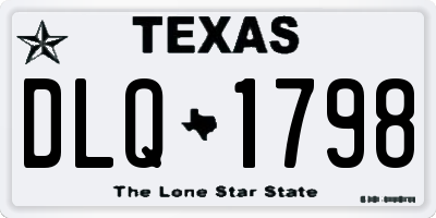 TX license plate DLQ1798