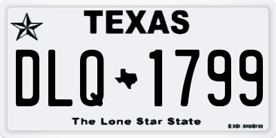 TX license plate DLQ1799