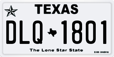 TX license plate DLQ1801