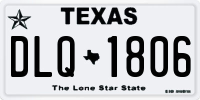 TX license plate DLQ1806
