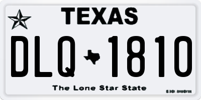 TX license plate DLQ1810