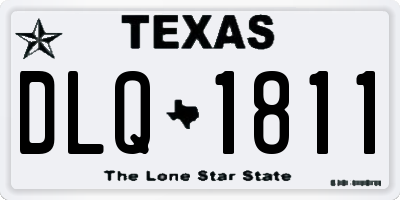 TX license plate DLQ1811