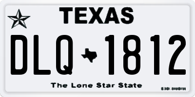 TX license plate DLQ1812