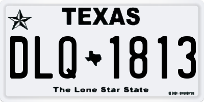 TX license plate DLQ1813