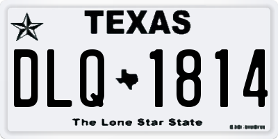TX license plate DLQ1814