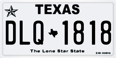 TX license plate DLQ1818