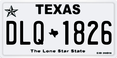 TX license plate DLQ1826