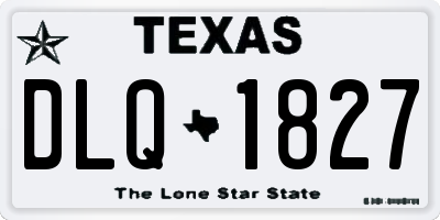 TX license plate DLQ1827