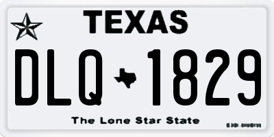 TX license plate DLQ1829