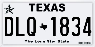 TX license plate DLQ1834