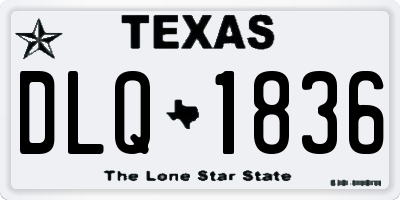 TX license plate DLQ1836
