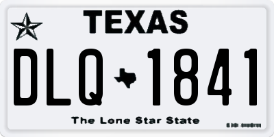 TX license plate DLQ1841