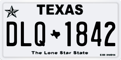 TX license plate DLQ1842