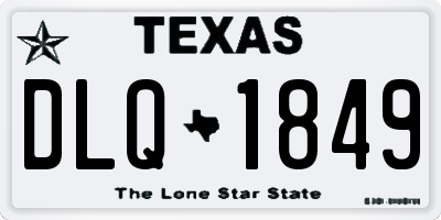 TX license plate DLQ1849