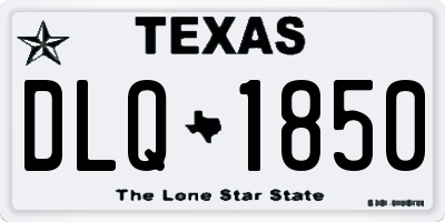 TX license plate DLQ1850