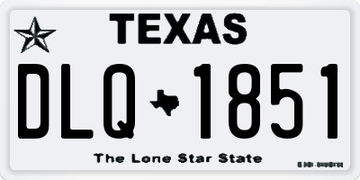 TX license plate DLQ1851