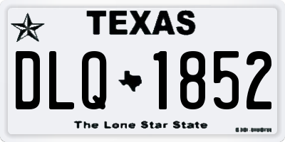 TX license plate DLQ1852