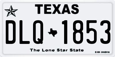 TX license plate DLQ1853