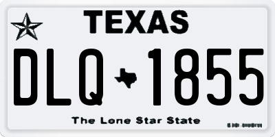 TX license plate DLQ1855