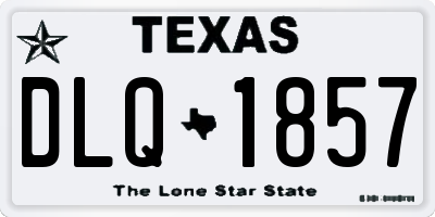 TX license plate DLQ1857