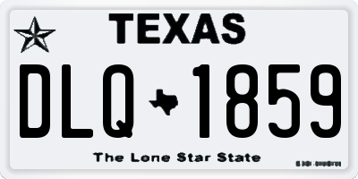 TX license plate DLQ1859