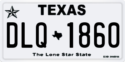 TX license plate DLQ1860