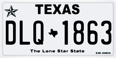 TX license plate DLQ1863