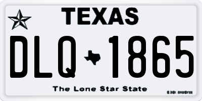TX license plate DLQ1865