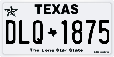 TX license plate DLQ1875
