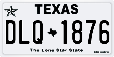 TX license plate DLQ1876