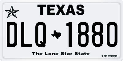 TX license plate DLQ1880