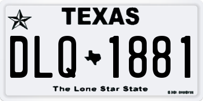 TX license plate DLQ1881