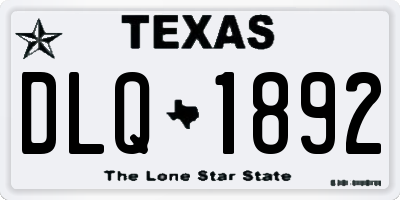 TX license plate DLQ1892