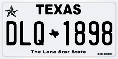TX license plate DLQ1898