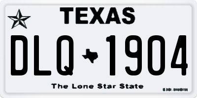 TX license plate DLQ1904