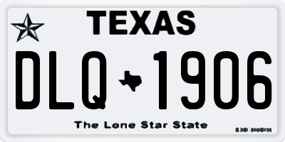 TX license plate DLQ1906