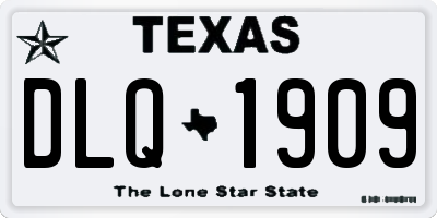 TX license plate DLQ1909