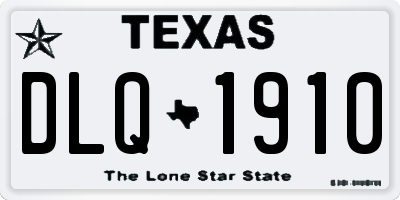 TX license plate DLQ1910