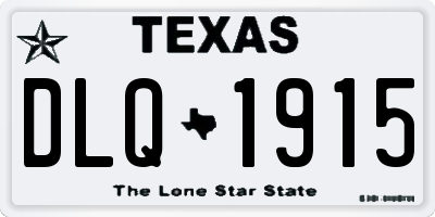 TX license plate DLQ1915
