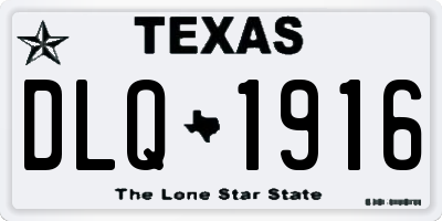 TX license plate DLQ1916