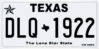 TX license plate DLQ1922