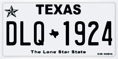 TX license plate DLQ1924