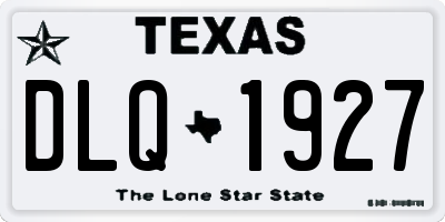 TX license plate DLQ1927