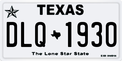 TX license plate DLQ1930
